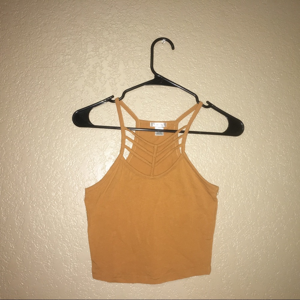 Mustard crop shirt